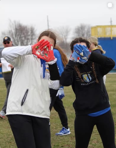 Customer photo review of Knuckles the Echidna Football Gloves - VPS5 by Phenom Elite