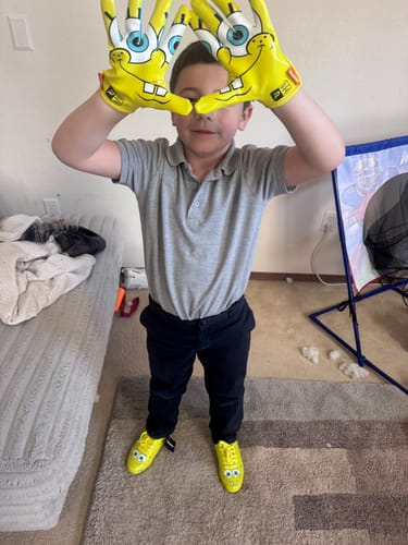 Customer photo review of SpongeBob Football Cleats - Quantum Speed 2.0 by Phenom Elite