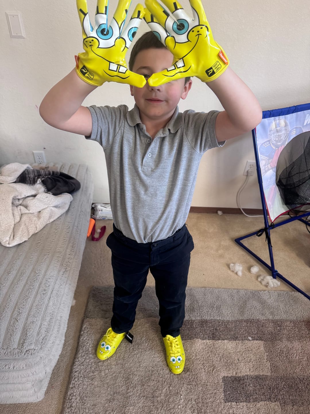 Customer photo review of SpongeBob Football Cleats - Quantum Speed 2.0 by Phenom Elite