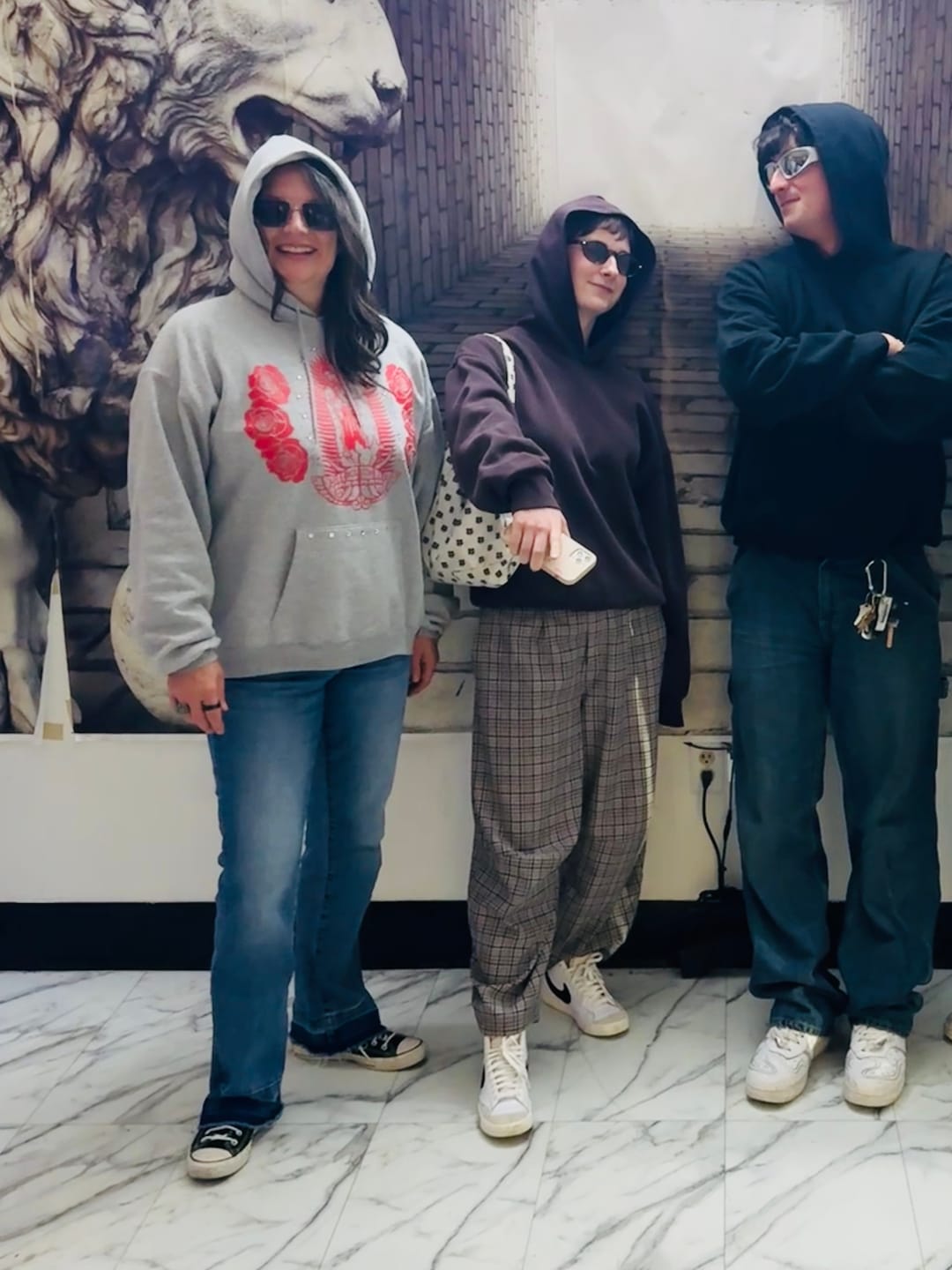 Customer photo review of Unisex Gray Guadalupana Hoodie