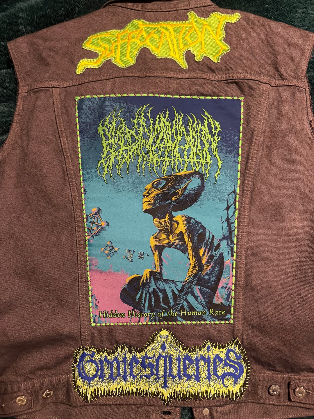Customer photo review of Blood Incantation - Hidden History of the Human Race - Backpatch
