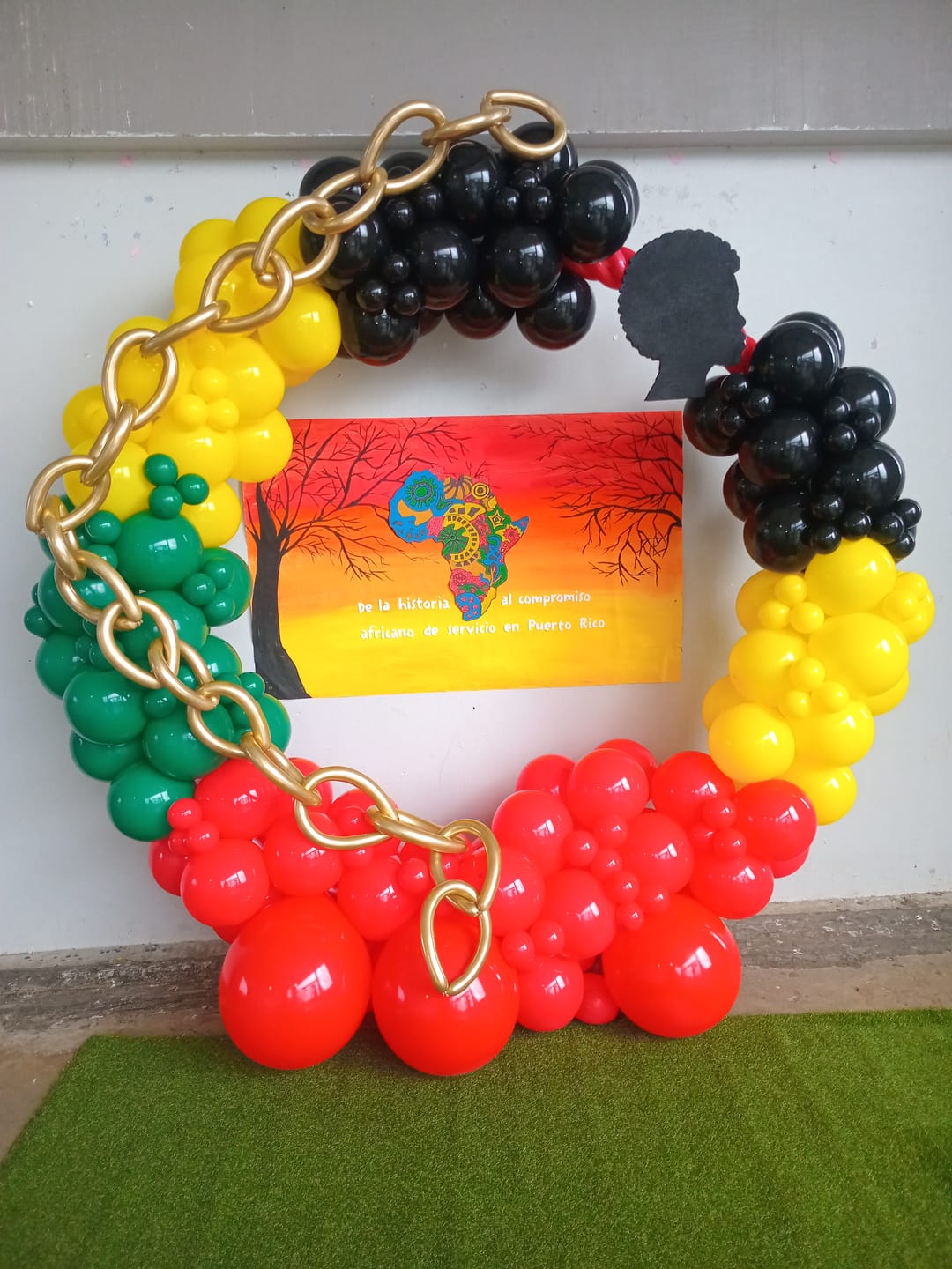Customer photo review of 6ft 6.5ft Aluminum Alloy tube Round Circle Backdrop Stand For Wedding Birthday Baby Shower