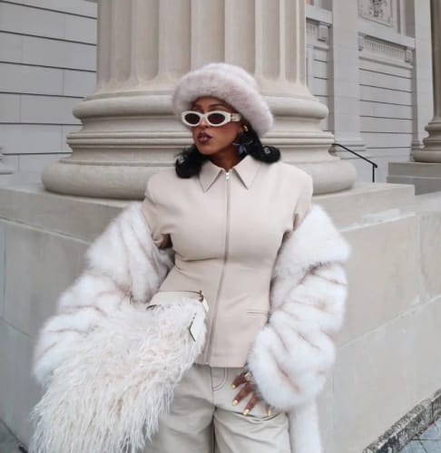 Customer photo review of Hazeline Zip-Up Cinched Waist Jacket