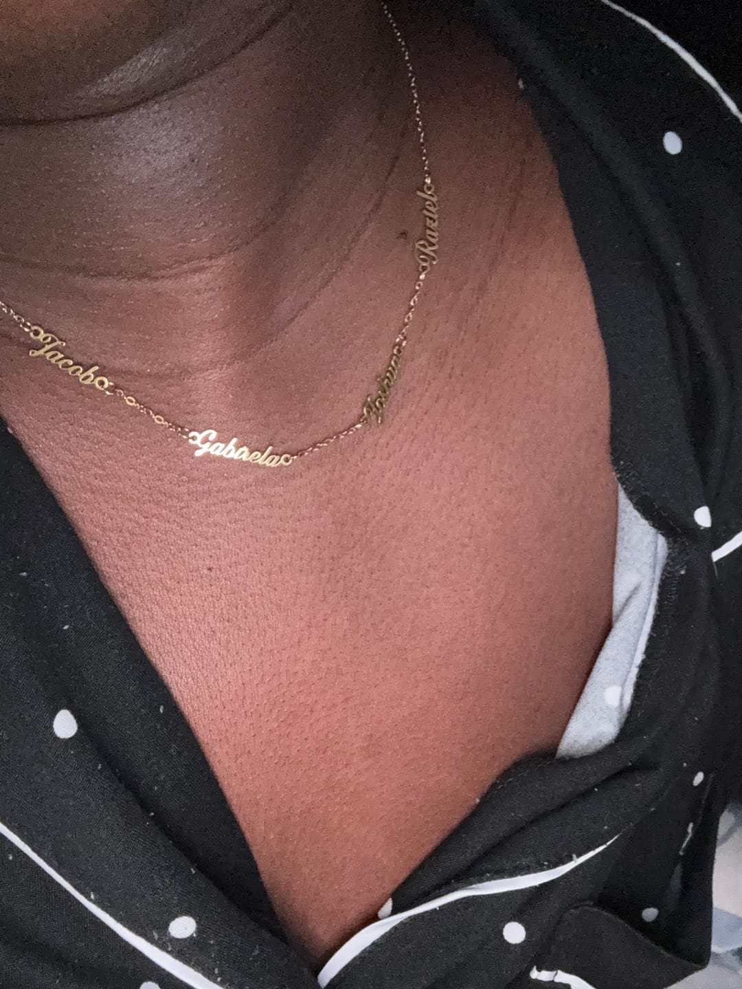 Customer photo review of Custom Multi Name Necklace