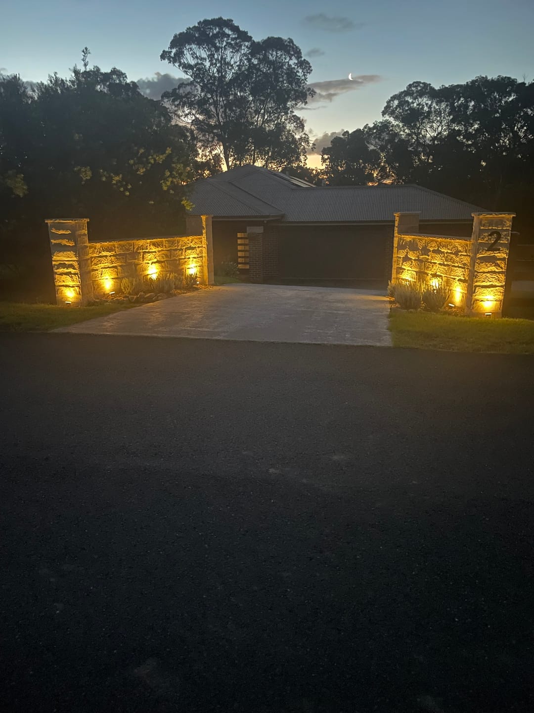 Customer photo review of TSUN 20 LEDs 4-in-1 Solar Landscape Spotlights Warm White