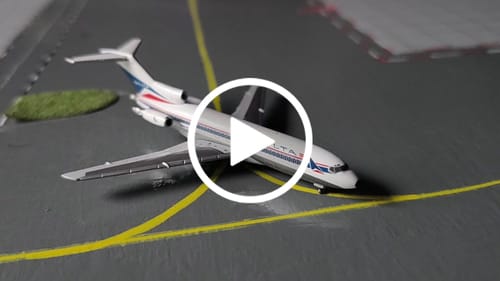 Customer video review of HERPA DELTA 727-100 1/500 (**)