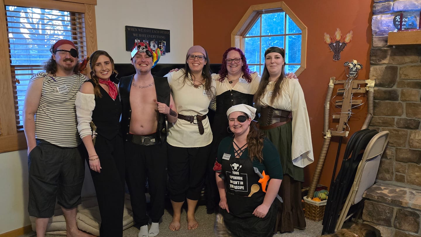 Customer photo review of Pirate Murder Mystery Host Your Own Game Kit
