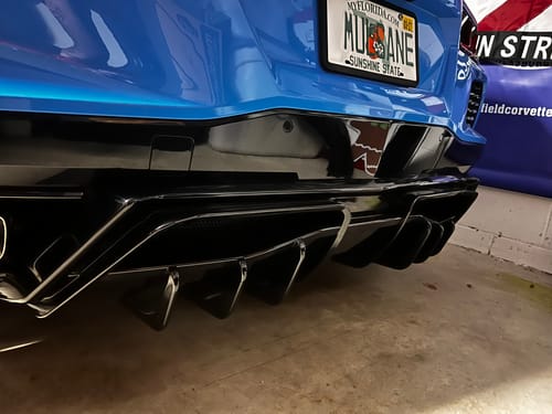 Customer photo review of Corvette C8 Rear Bumper Add-On Diffuser Splitter Lip