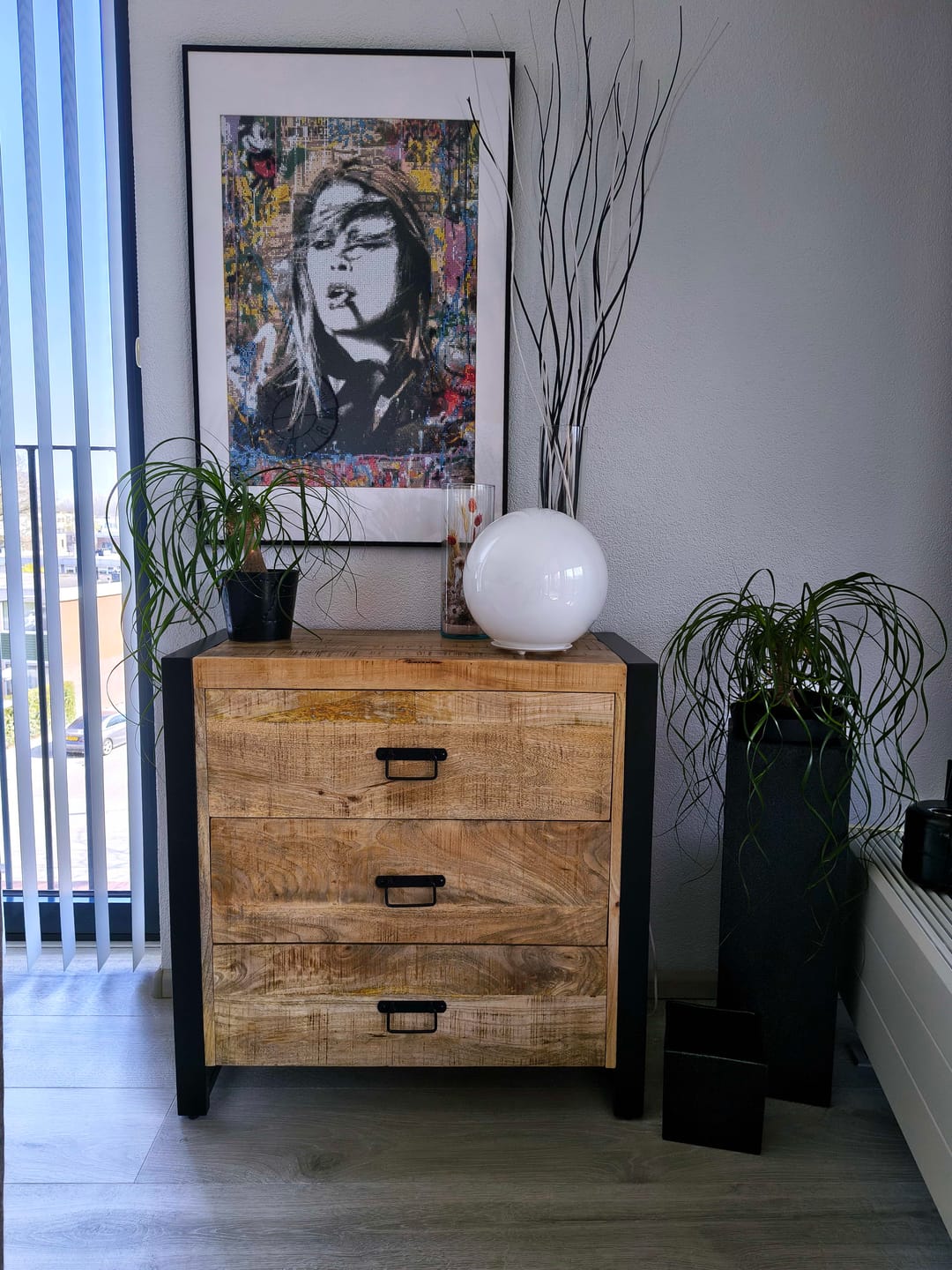 Customer photo review of Ladekast Mangohout Britt  | Mangohout en Staal | 80x40x80cm