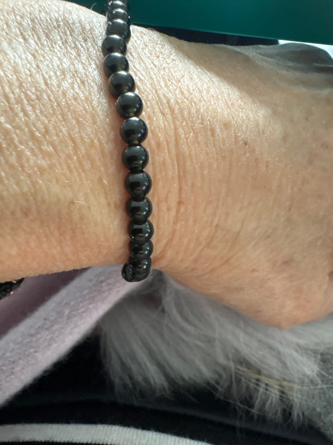 Customer photo review of Obsidian Armband - Perlen
