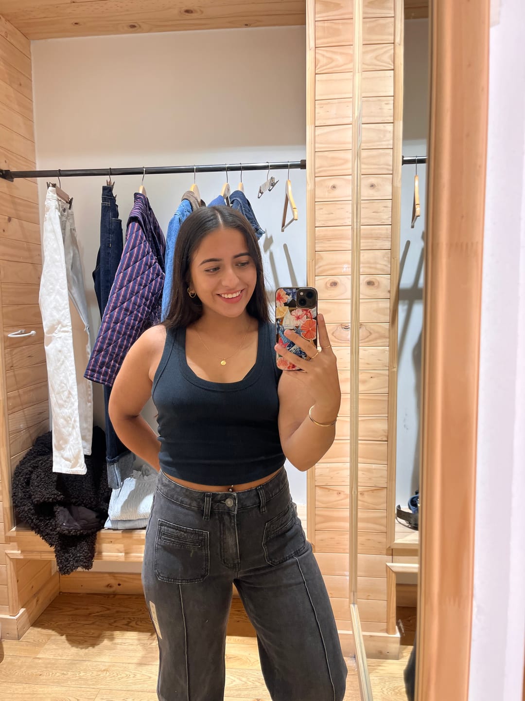 Customer photo review of Pantalón Wide Leg Pocket Black