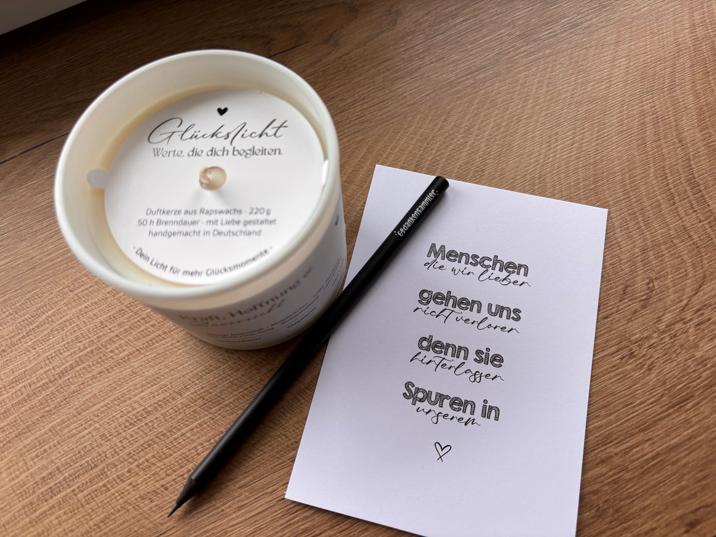 Customer photo review of Spuren im Herzen · Postkarte