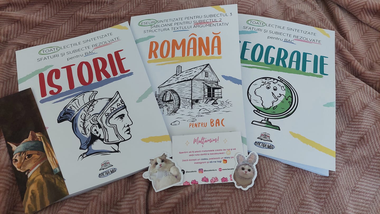 Customer photo review of Pachet Bacalaureat (Română + Istorie + Geografie) Bacademia