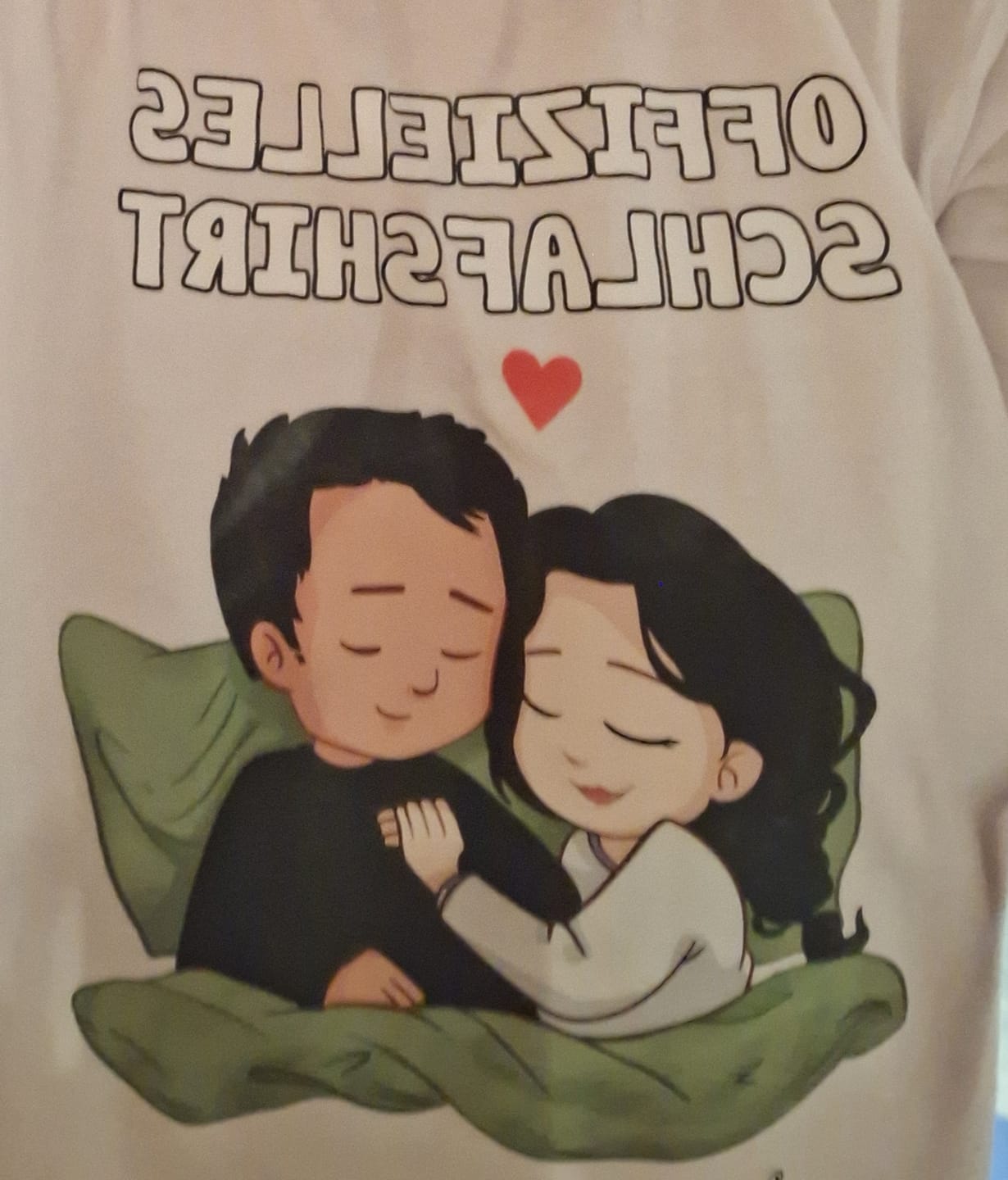 Customer photo review of Offizielles Schlafshirt - Personalisiertes T-Shirt für Paare