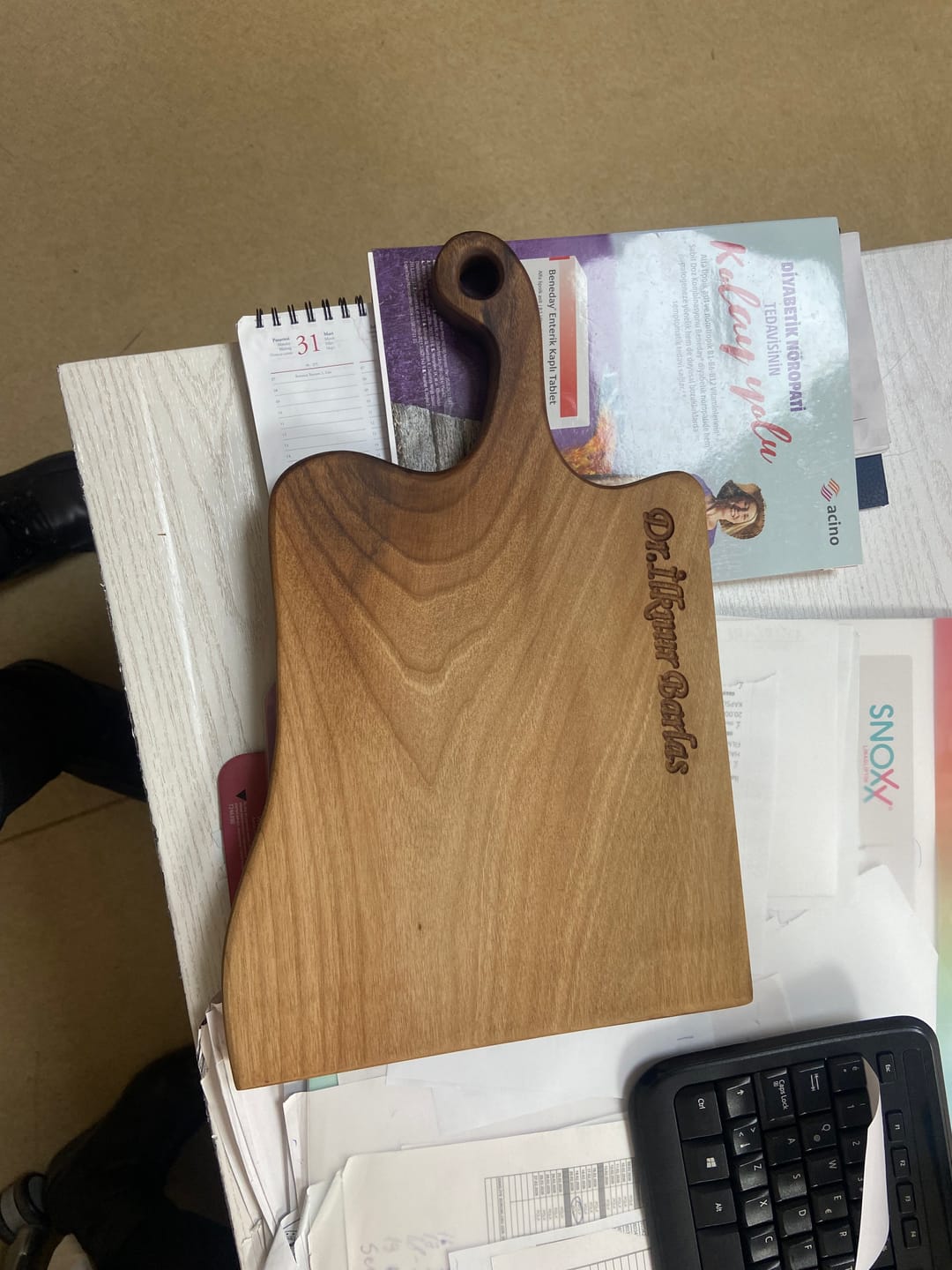 Customer photo review of Et Kesme Tahtası - Masif Ceviz Ahşap Sebze ve Et Doğrama Tahtası