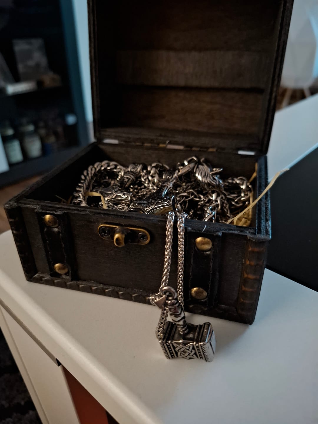 Customer photo review of Viking Mjölnir Chain