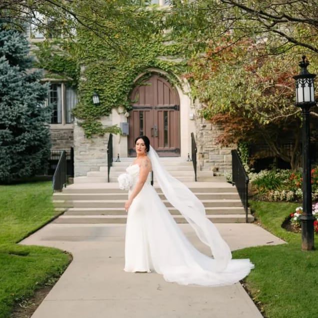 Customer photo review of Detachable Bridal Tulle Overskirt