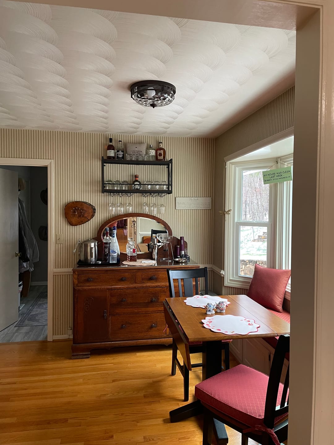 Customer photo review of 2-Light Water Glass Round Flush Mount Ceiling Light