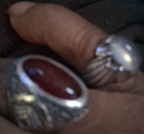 Customer photo review of Wisdom Ring | Men's 9 Gemstone Sterling Silver Ring