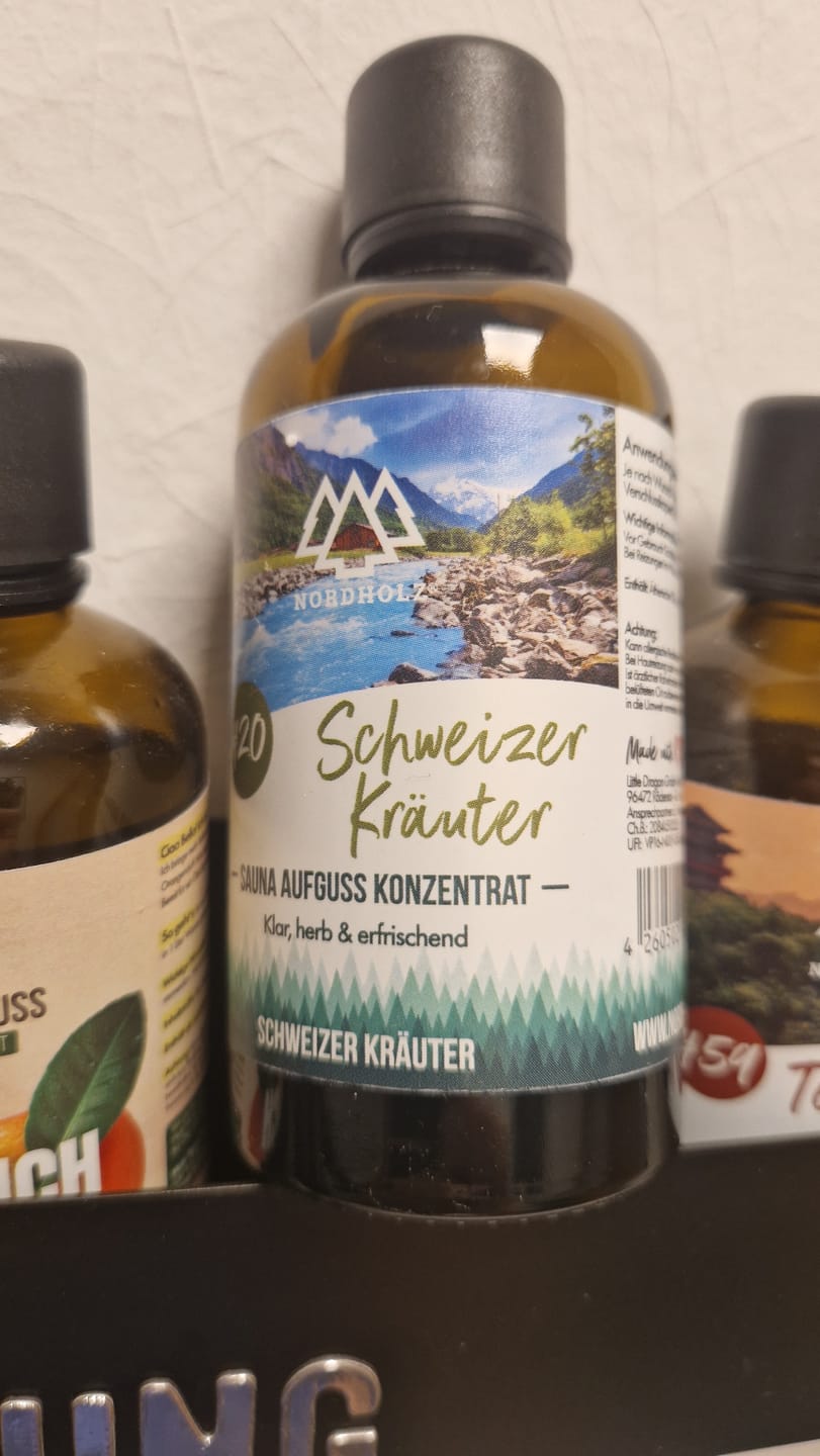 Customer photo review of Sauna Aufguss Konzentrat #20 Schweizer Kräuter