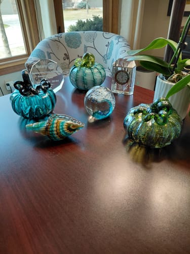 Customer photo review of Glass Seashell, Teal