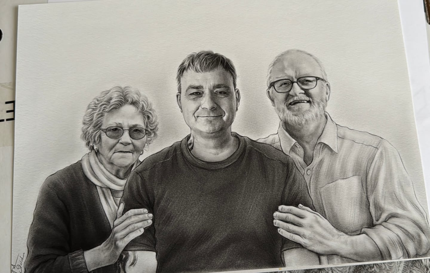 Customer photo review of Portrait Zeichnen Lassen vom Foto - Zeichnung in Bleistift oder Farbe nach Vorlage