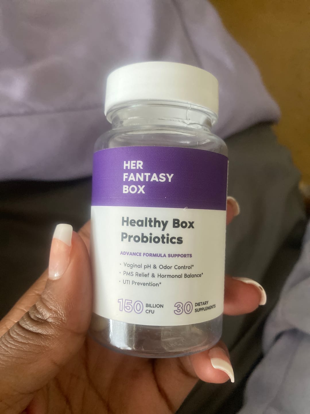 Customer photo review of Healthy Box Probiotics for pH, Odor, Pms Relief & Uti Prevention