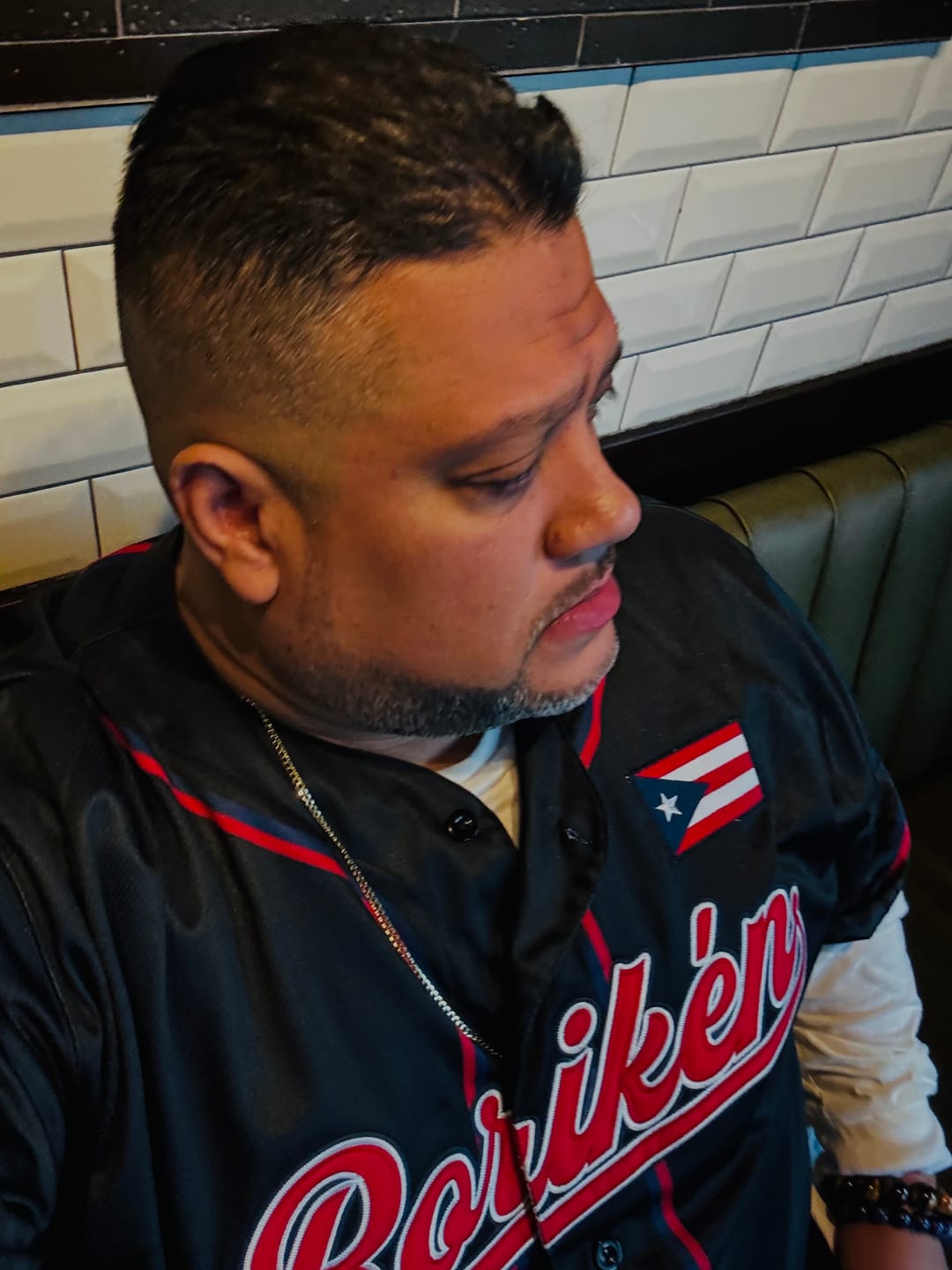 Customer photo review of Puerto Rico Heritage Custom Baseball Jersey