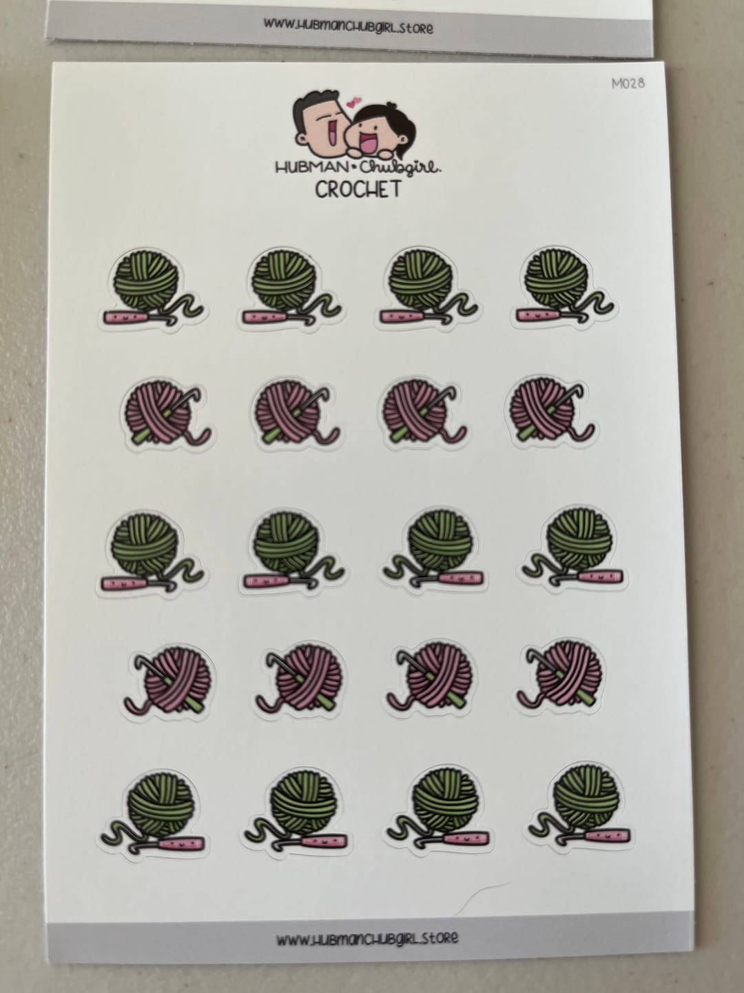 Customer photo review of Crochet Planner Stickers
