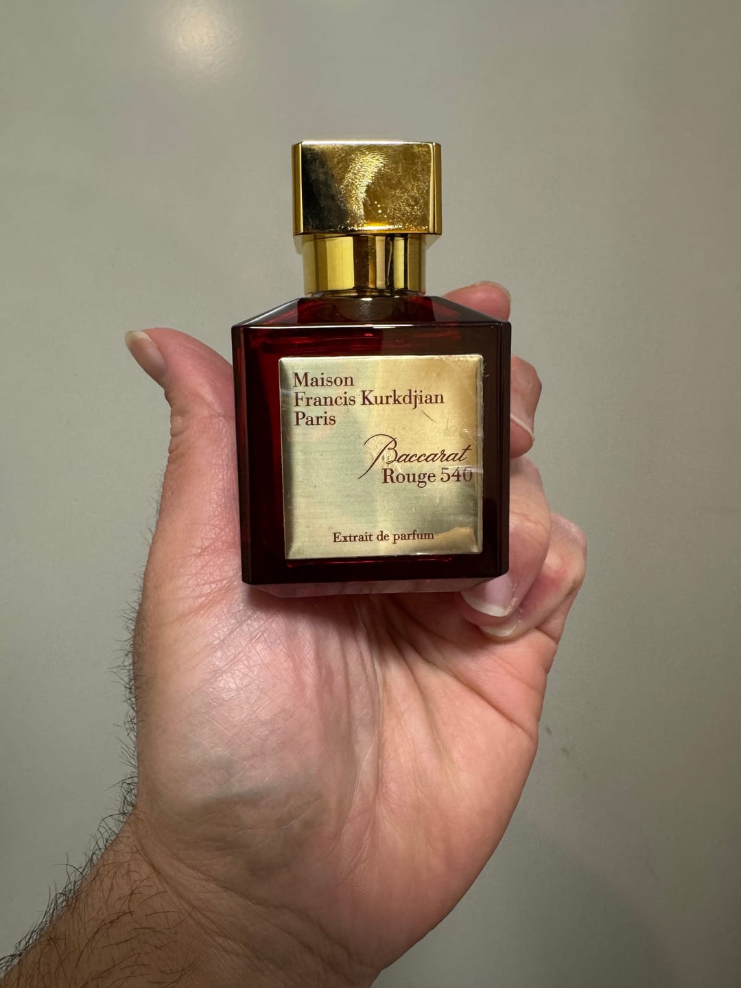 Customer photo review of Maison Francis Kurkdjian Baccarat Rouge 540 Extrait (Retail)