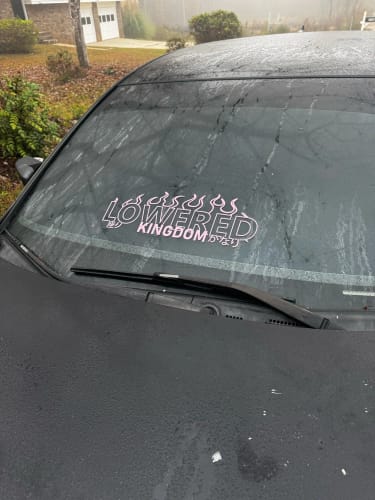 Customer photo review of Lowered Kingdom Flame for Car Sticker Decal