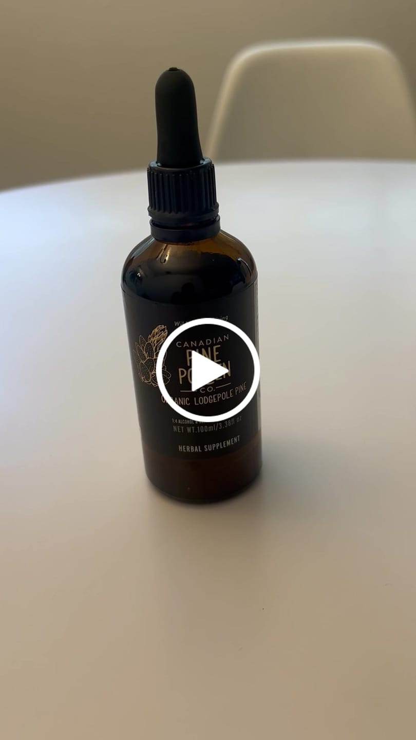 Customer video review of Lodgepole Pine Pollen Tincture - Certified Organic (100mL-3.4 fl oz)