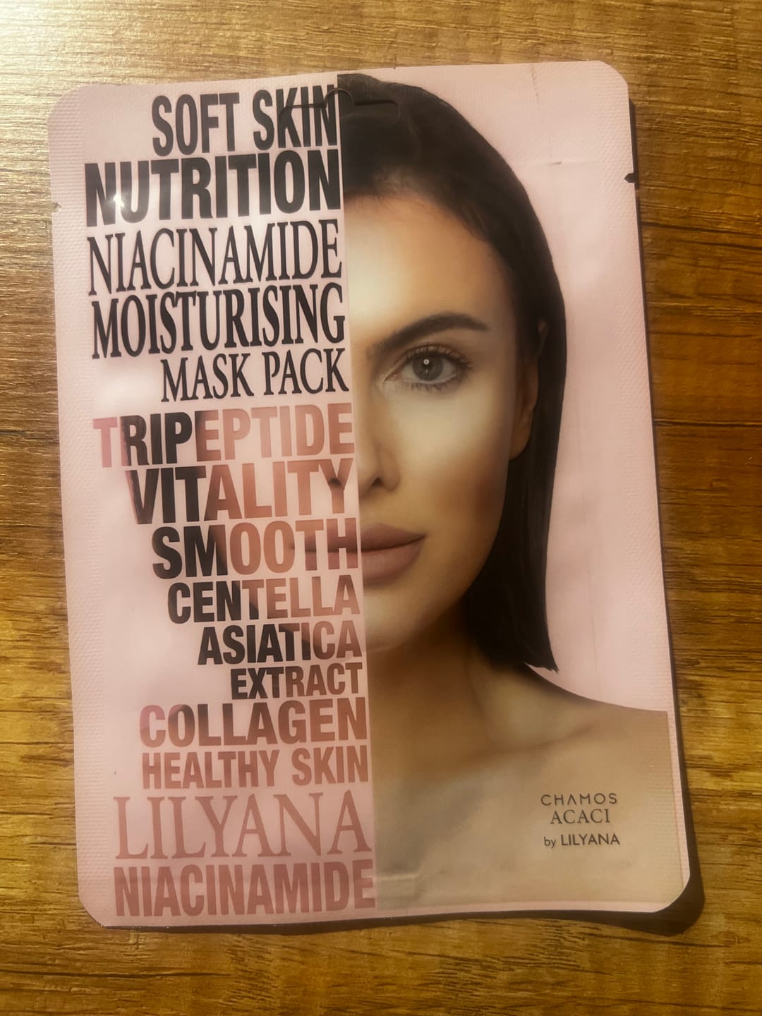 Customer photo review of Ниацинамид Ампула Маска за Хидратация и Сияние Chamos by Lilyana