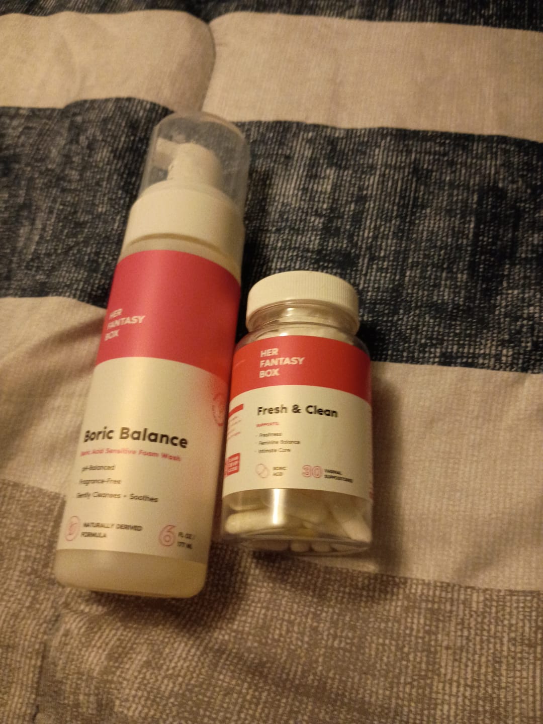 Customer photo review of The Fresh & Clean Kit - Boric Acid Vaginal Wash & Suppository Duo