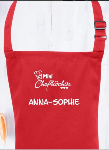 Customer photo review of Kinderschürze Kochschürze Backschürze mit Namen und Motiv