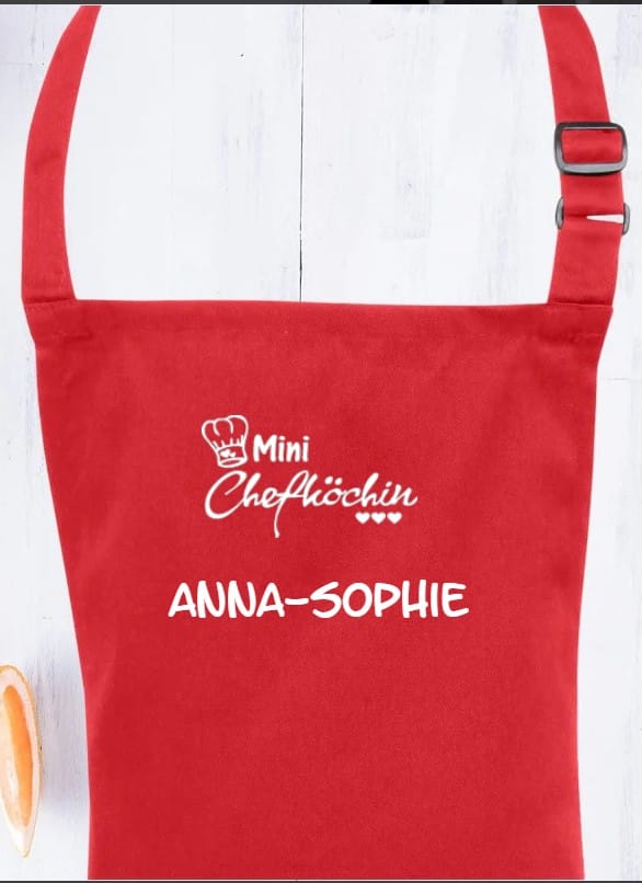 Customer photo review of Kinderschürze Kochschürze Backschürze mit Namen und Motiv