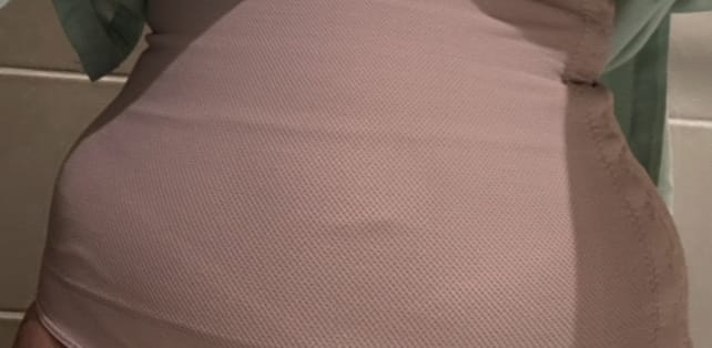 Customer photo review of Microfiber Shoulder Straps Back Support Waist and Abdomen Control Corset
