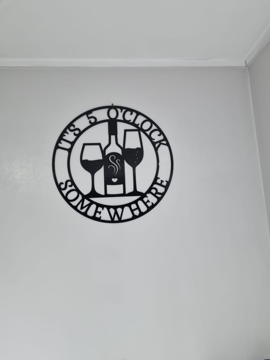 Customer photo review of It's 5 Somewhere Wall Art
