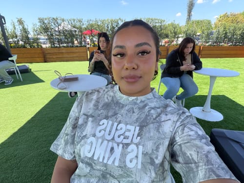 Customer photo review of Pre-Order Jesus Is King Premium Tee