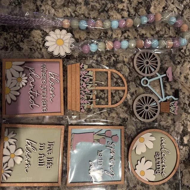 Customer photo review of Spring Tiered Tray Decor Bundle