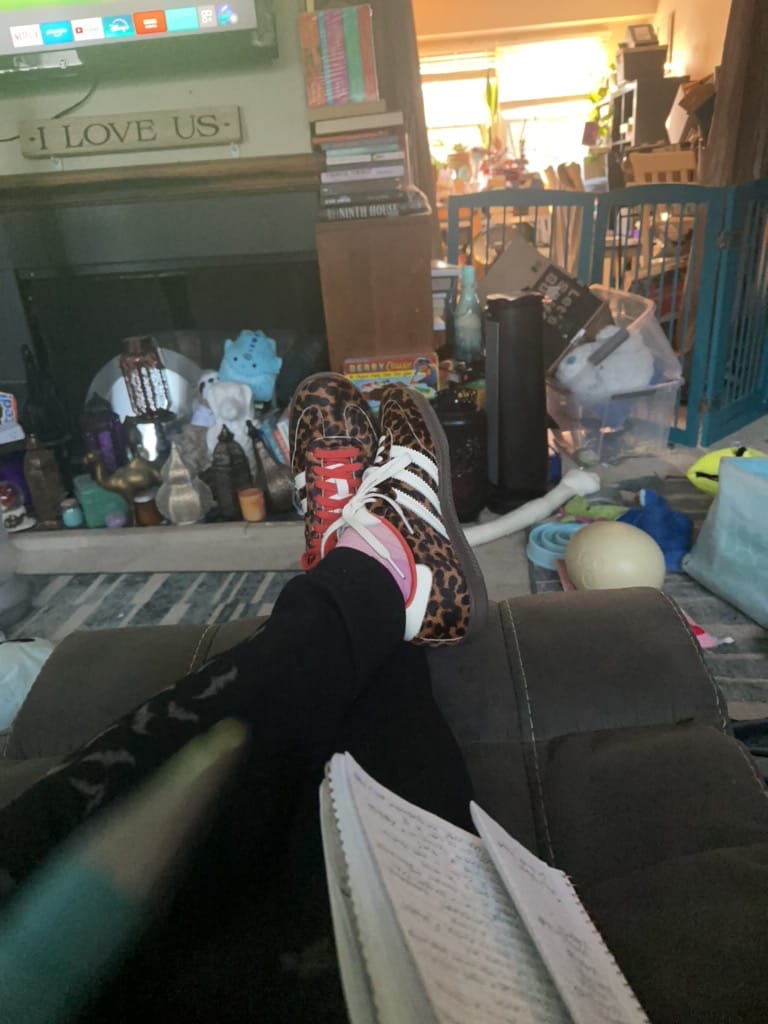 Customer photo review of adidas Samba OG Red Leopard Women's