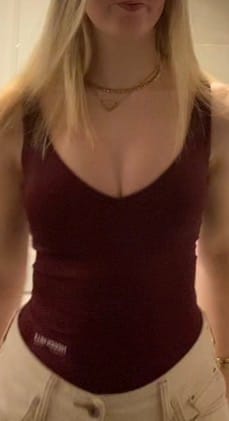 Customer photo review of LABEL BODYSUIT DARK PLUM