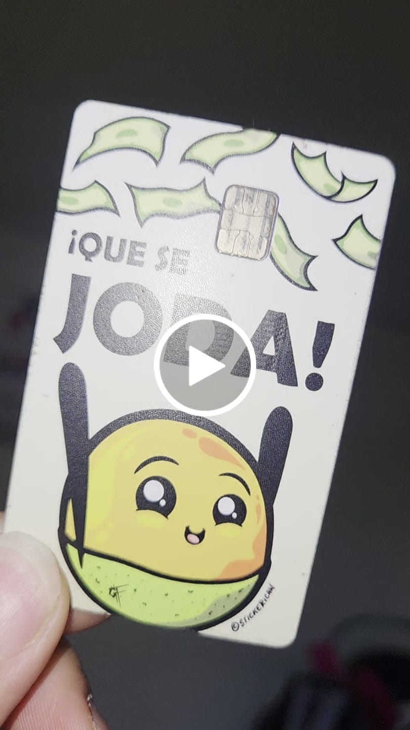 Customer video review of Que Se Joda - Sticker para Tarjeta de Crédito
