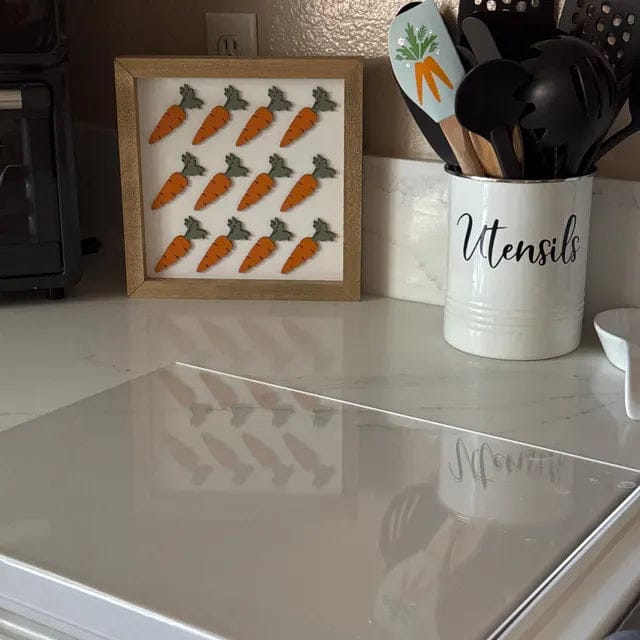 Customer photo review of Large Carrot Pattern Framed Easter Wooden Sign
