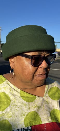 Customer photo review of London Pillbox Hat - Hunter Green