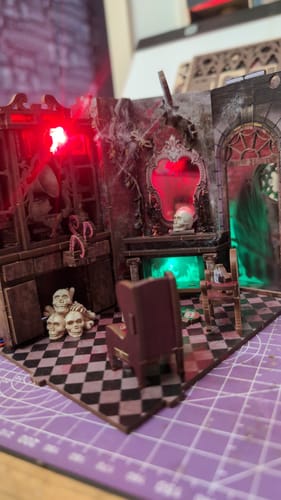 Customer photo review of Haunted Mansion DIY Wooden Book Nook Shelf Insert