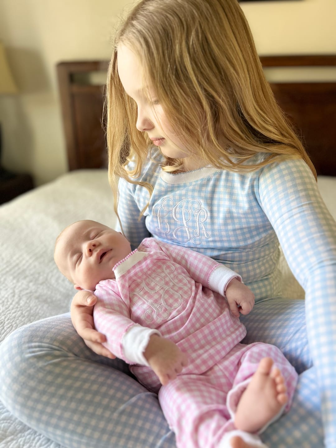 Customer photo review of Blue Gingham Pajamas