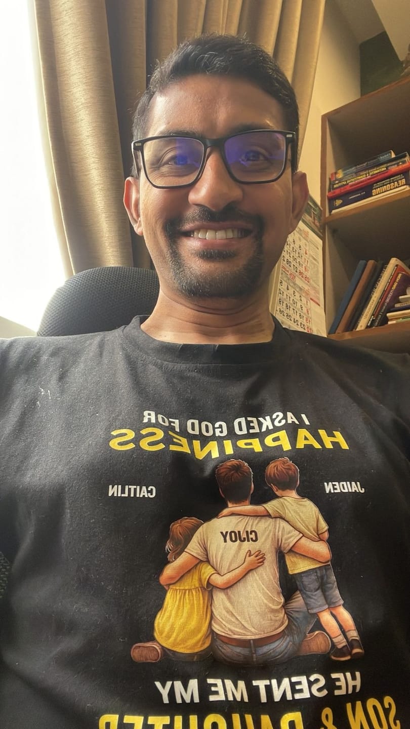 Customer photo review of CUSTOMIZED-MY SON, MY HEART (FATHER WITH SON) NAME & BIRTH YEAR CLASSIC T-SHIRT