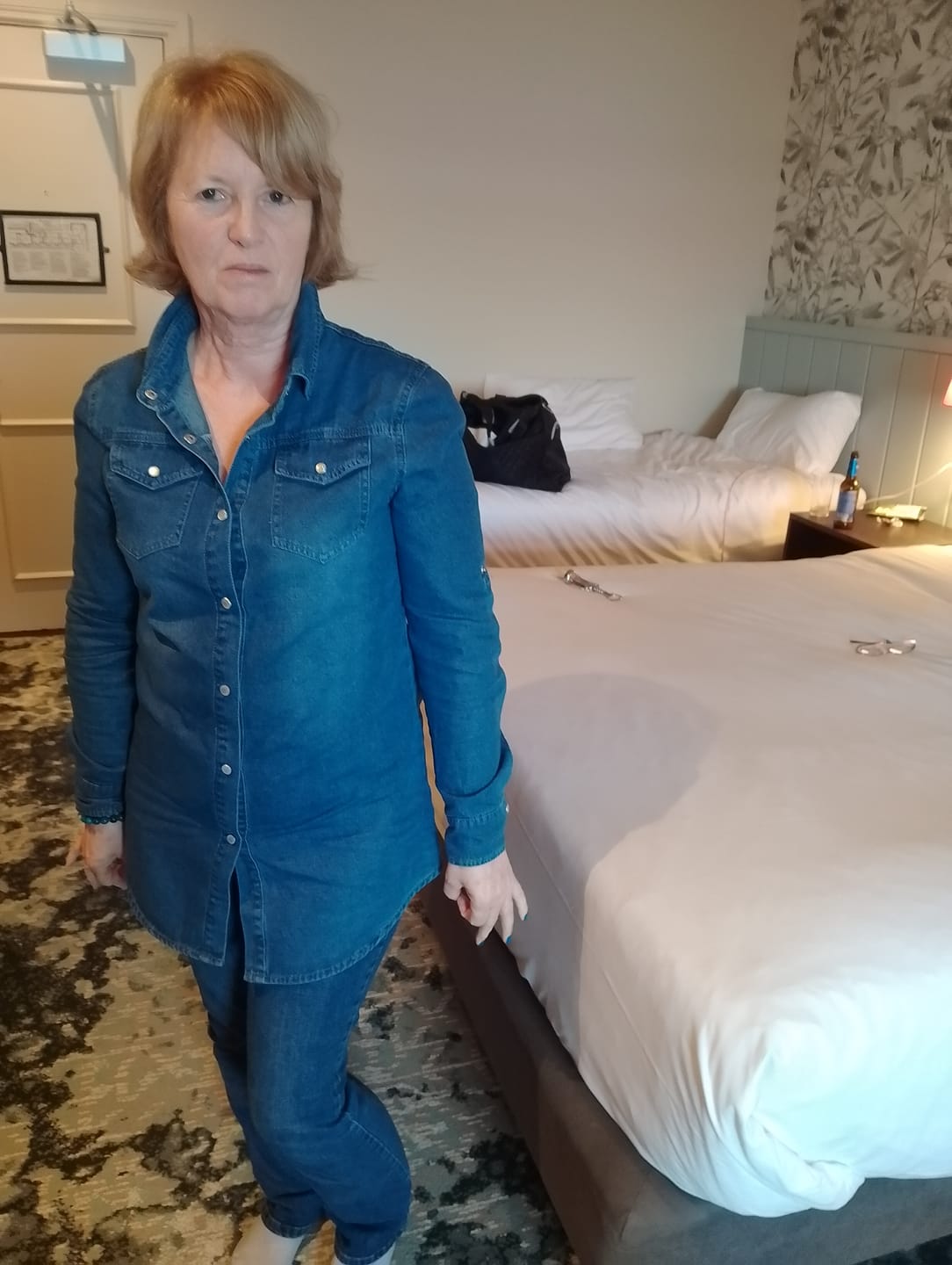Customer photo review of Lorena Dark Denim Shirt