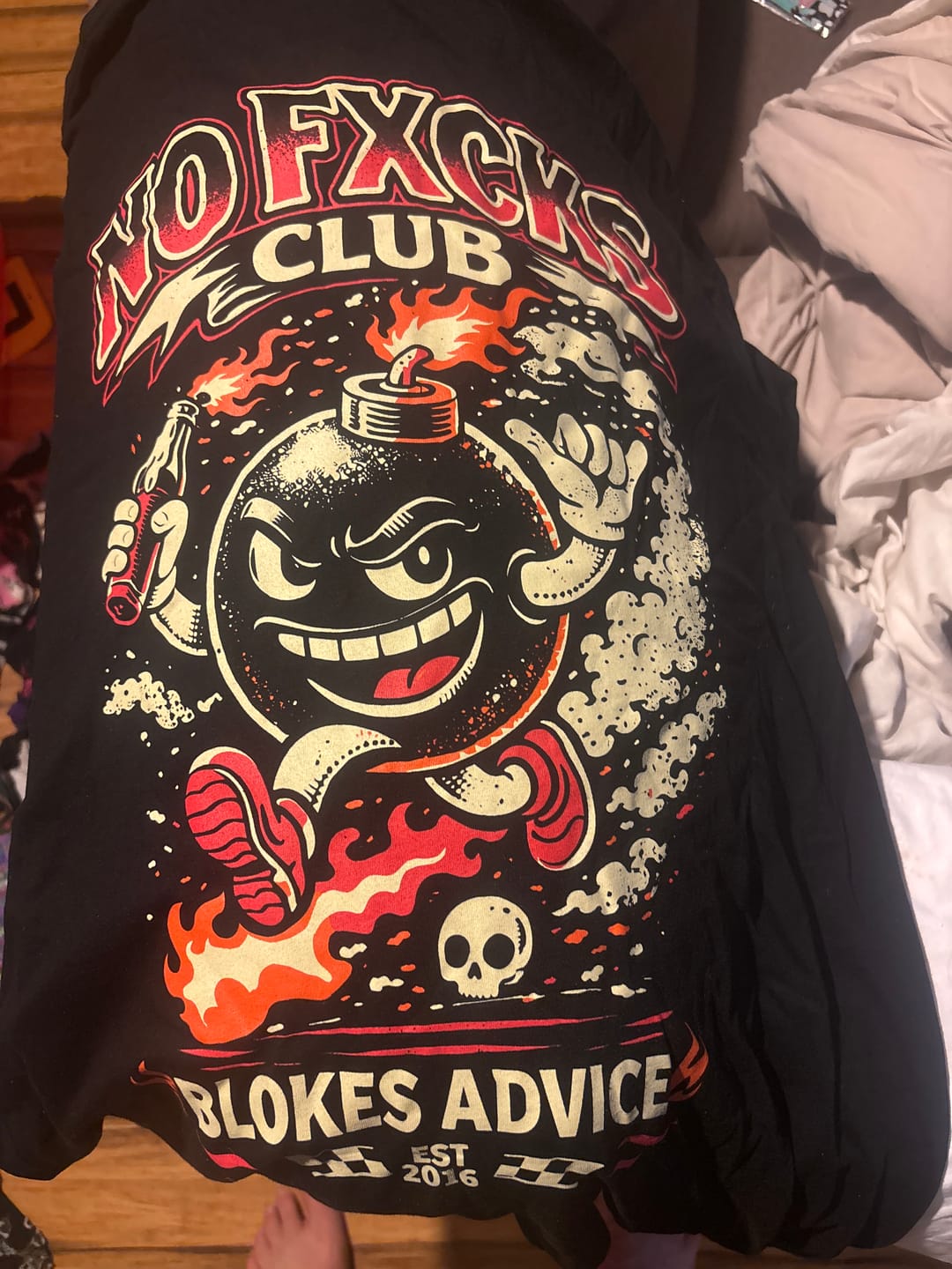 Customer photo review of Zero Fks Tee - Black